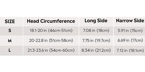 OutdoorMaster Skateboard Helmet - Size Chart 